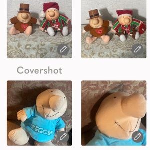 2 ZIGGY dolls=Thanksgiving+X-Mas I❤️U reindeer slippers 7”